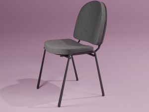 black fabric chair Modèle 3D
