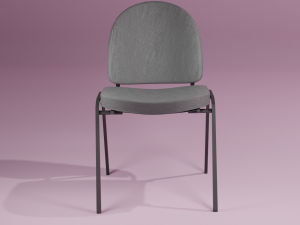 black fabric chair Modelo 3D