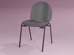 black fabric chair Modelo 3D