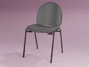 black fabric chair 3D Model