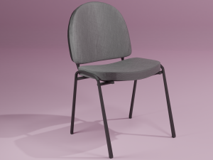 black fabric chair Modelo 3D