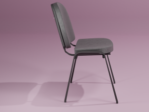 black fabric chair Modelo 3D