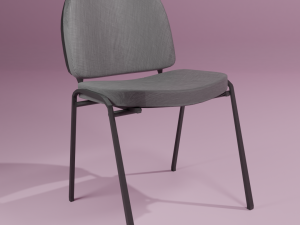 black fabric chair Modelo 3D