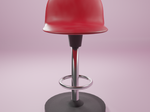 red bar chairs Modèle 3D