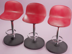 red bar chairs 3D Model