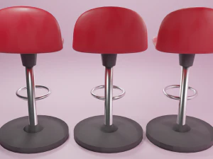 red bar chairs 3D Model