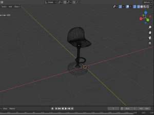 red bar chairs 3D Model