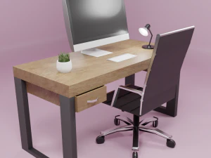 小さな机 3Dモデル