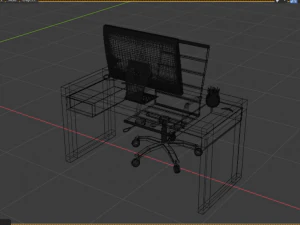 escritorio peque&ntilde;o Modelo 3D