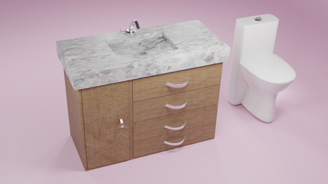 handwash and toilet Modèle 3D .c4d .max .obj .3ds .fbx .stl .blend 