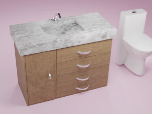 lavagem de m&atilde;os e banheiro Modelo 3D