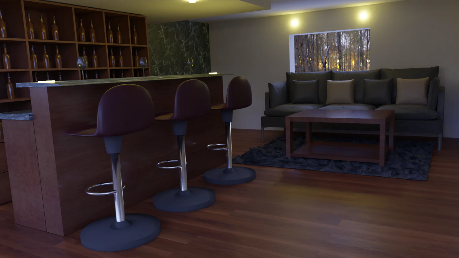 bar de la casa Modelo 3D .c4d .max .obj .3ds .fbx .stl .blend 