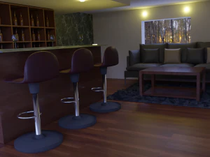 bar da casa Modelo 3D