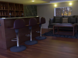 bar de la casa Modelo 3D