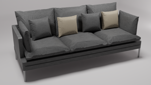 dark sofa 3D 模型 .c4d .max .obj .3ds .fbx .stl .blend