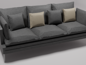 dark sofa Modelo 3D