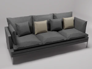 sof&aacute; oscuro Modelo 3D