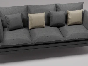 sof&aacute; oscuro Modelo 3D