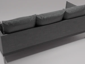 sof&aacute; oscuro Modelo 3D