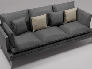 dark sofa 3D 模型