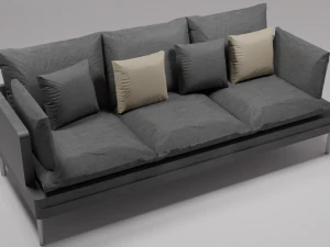 sof&aacute; oscuro Modelo 3D