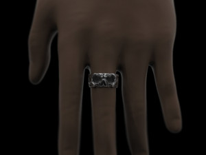 Skull ring 3Dプリントモデル