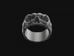 Skull ring 3Dプリントモデル