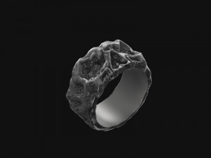 Skull ring 3Dプリントモデル