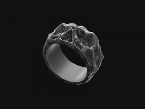 Skull ring 3Dプリントモデル