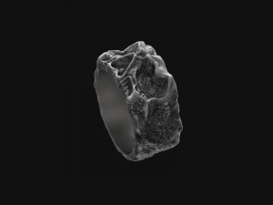 Skull ring 3Dプリントモデル