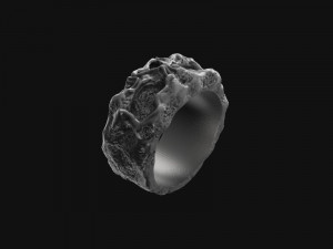 Skull ring 3Dプリントモデル