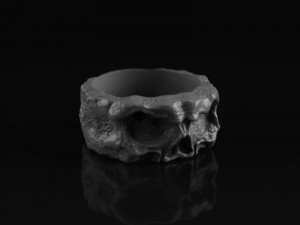 Skull ring 3Dプリントモデル