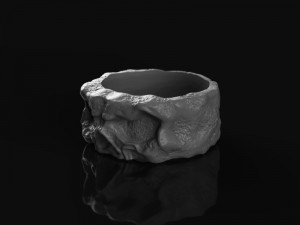 Skull ring 3Dプリントモデル
