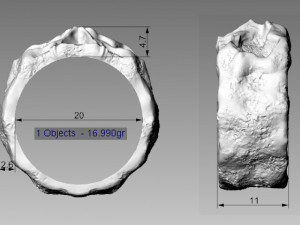 Skull ring 3Dプリントモデル