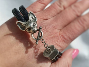 Cat head bracelet 3D Print Model
