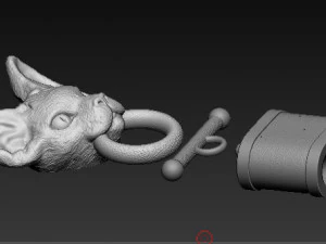 Cat head bracelet 3D Print Model