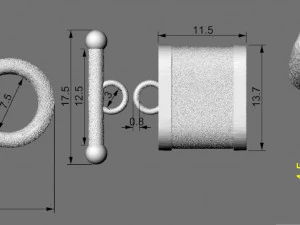 Cat head bracelet 3D Print Model