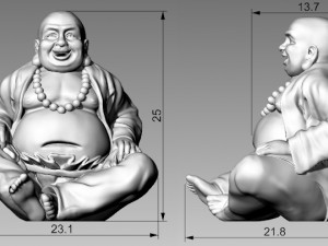Buddha figurine Modèles 3D en vedette