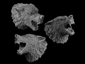 Wolf head Modèles 3D en vedette