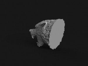 Wolf head Model Cetak 3D
