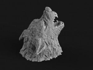 Wolf head Model Cetak 3D