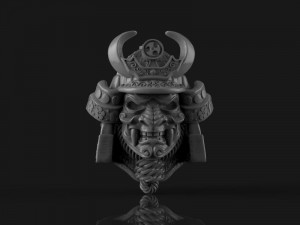 The head of a samurai 3D प्रिंट मॉडल