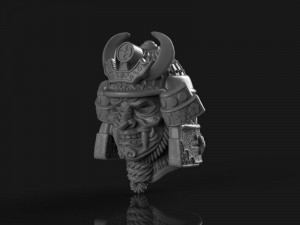 The head of a samurai 3D प्रिंट मॉडल