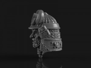 The head of a samurai 3D प्रिंट मॉडल