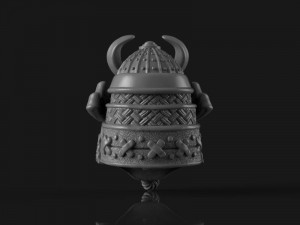 The head of a samurai 3D प्रिंट मॉडल