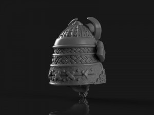 The head of a samurai 3D प्रिंट मॉडल