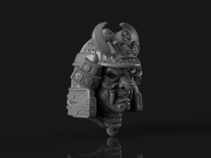 The head of a samurai 3D प्रिंट मॉडल