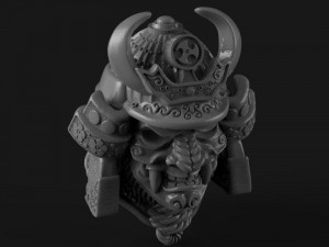 The head of a samurai 3D प्रिंट मॉडल