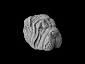 The head of a dog 3Dプリントモデル