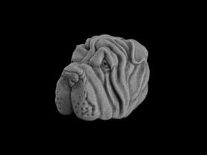 The head of a dog 3Dプリントモデル